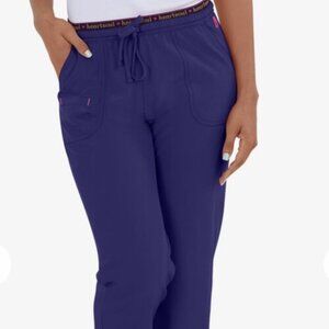 heartsoul Break On Through Heart Breaker Low-Rise Drawstring Blue Scrub Pants